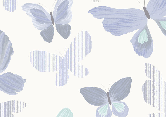 Butterfly, Pastel Blue - Roller Blind - Image 6